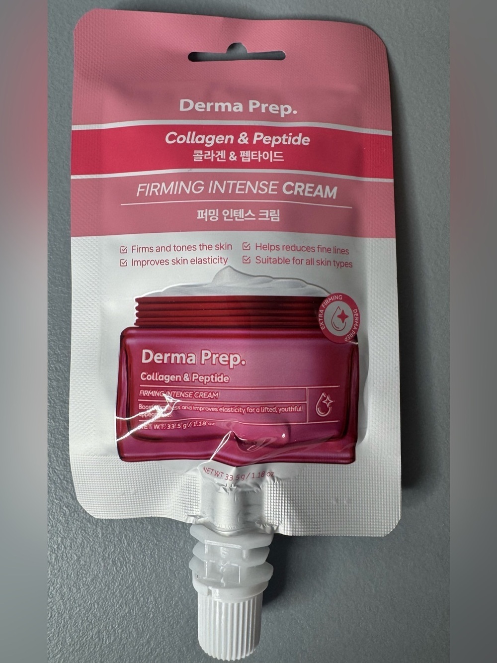 Derma prep Collagen & Peptide Firming Intense Cream firms and tones time lines